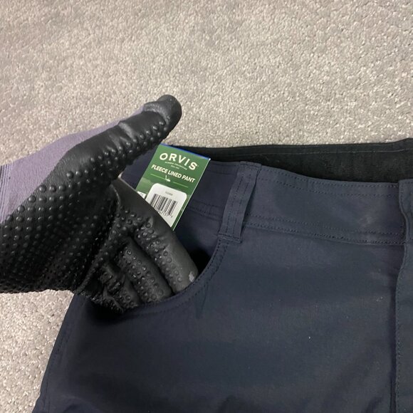 Orvis Fleece Lined Water Repellent Pants Mens 36 x 32 Black 1525902 Tech Stretch - Picture 4 of 16